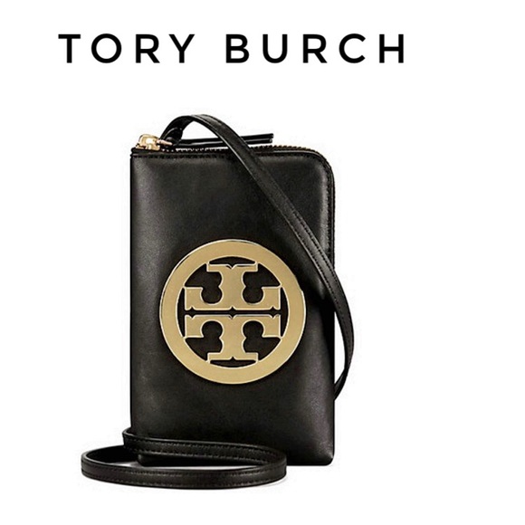 Tory Burch Bags Tory Burch Black Leather Cellphones Crossbody Bag